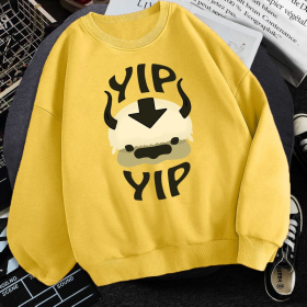 Man New Fleece Sweatshirts Avatar The Last Airbender (Option: Yellow-2XL)